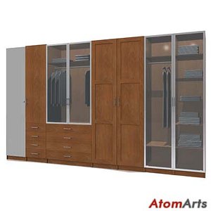 ikea pax bedroom storage 3d model