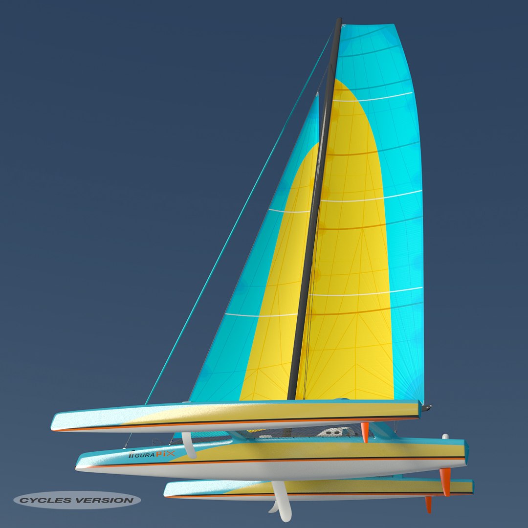 ultim class trimaran 3d model