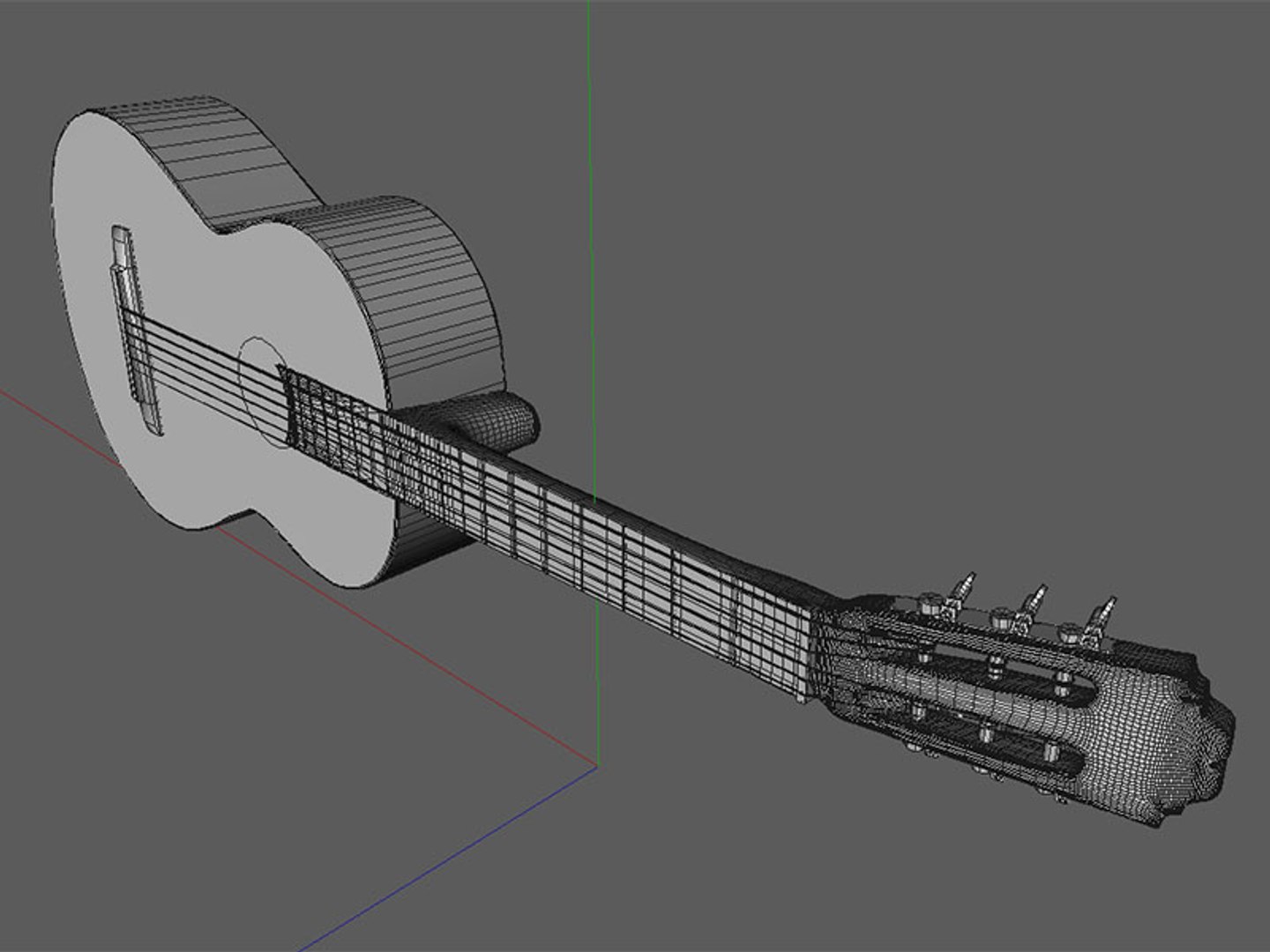 classic guitar 3d dxf