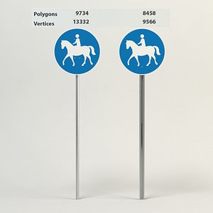 bridleway sign 3d model