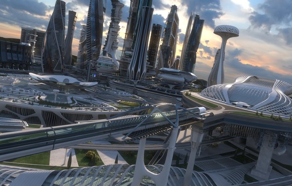 3D central business district city architecture - TurboSquid 1185575