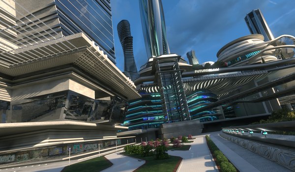 3D central business district city architecture - TurboSquid 1185575