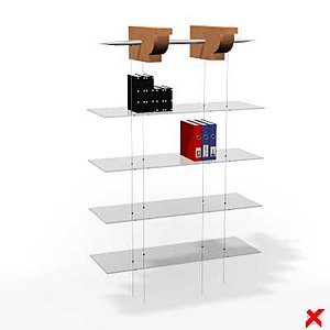 3d shelves model