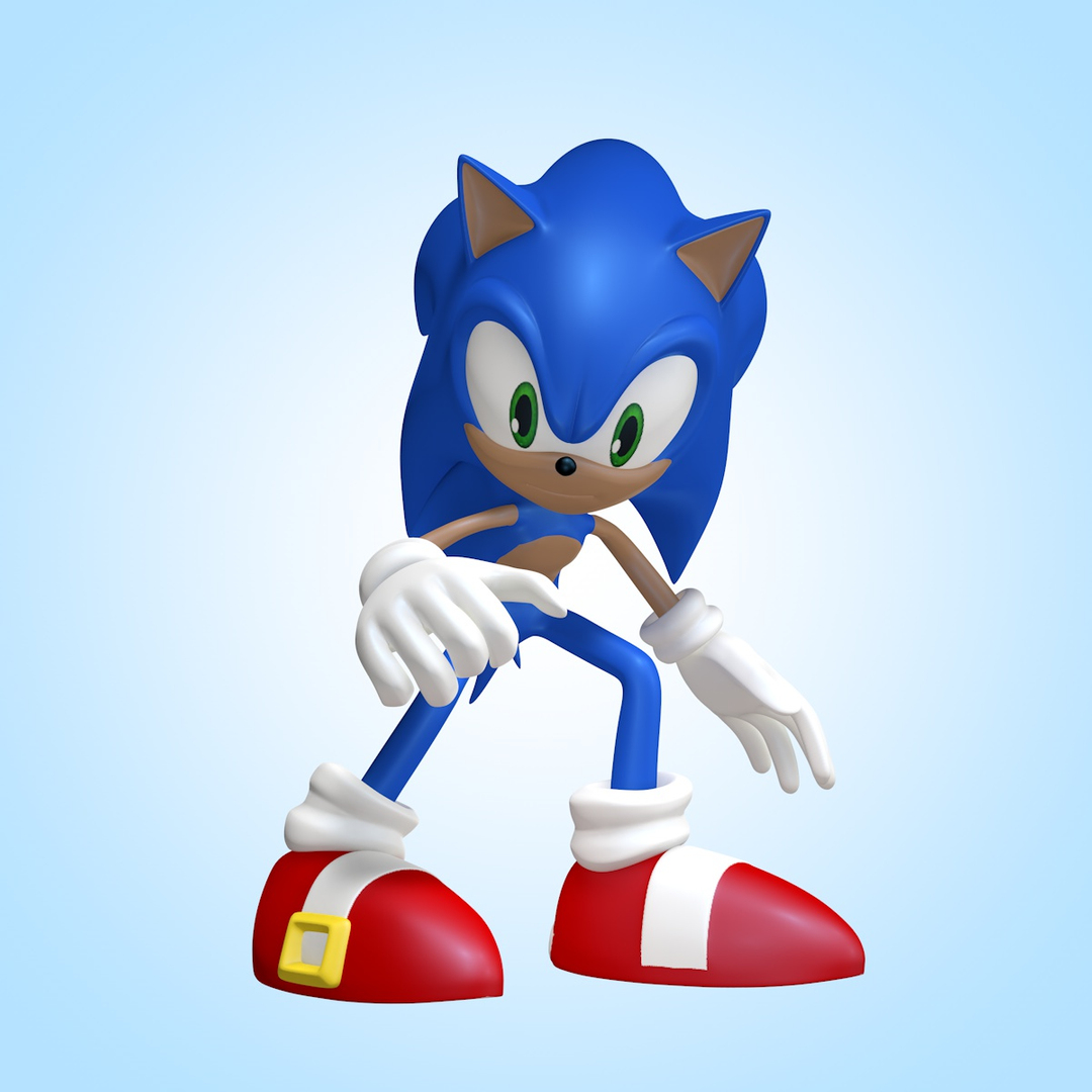 sonic rigged animation max