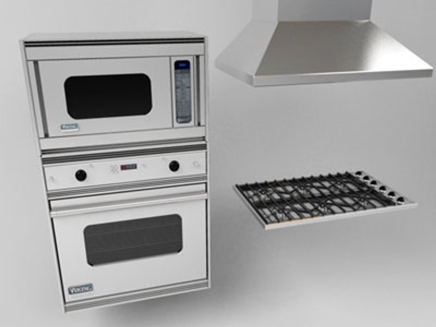 Viking Electric Double French-Door Oven 3D model