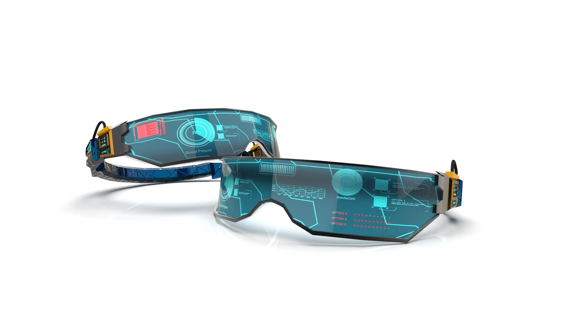 Sci Fi Glasses 3D - TurboSquid 1868575