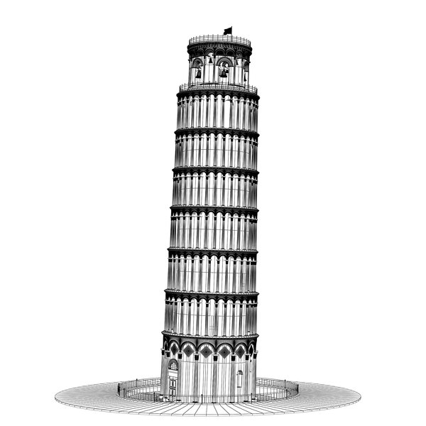 3D Leaning Tower of Pisa model - TurboSquid 1829015