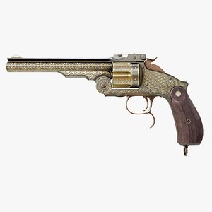 3D Aesthetic Revolver 02 Generic  All PBR Unity UE Textures