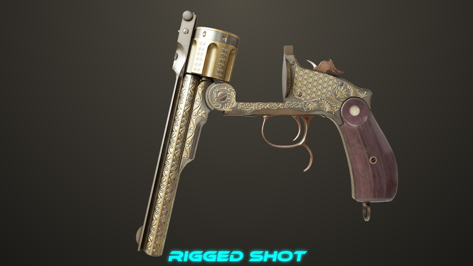 3D Aesthetic Revolver 02 Generic All PBR Unity UE Textures - TurboSquid ...
