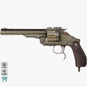 3D Aesthetic Revolver 02 Generic  All PBR Unity UE Textures