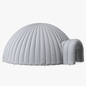 Inflatable Igloo Tent Open Grey