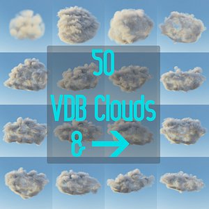 3D 50 vdb cloud planes