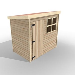 3d wooden house model