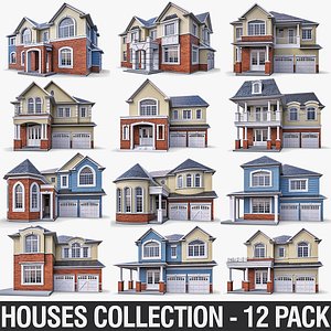 Cottage Houses - 12 Pack 3D