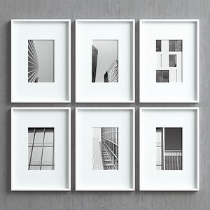 3D model picture frames set -35