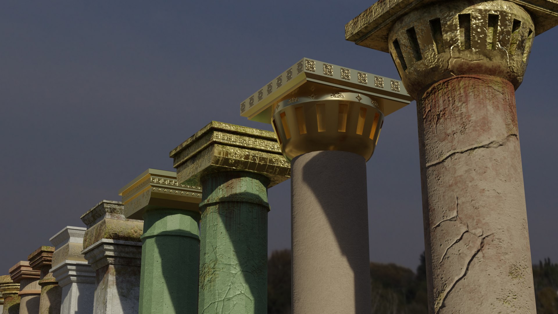 3D Ancient Columns Asset Pack - TurboSquid 1807285