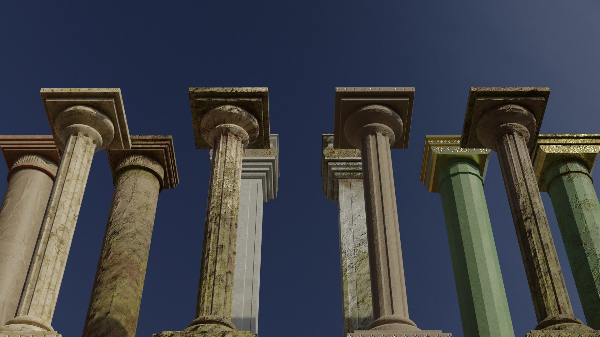 3D Ancient Columns Asset Pack - TurboSquid 1807285