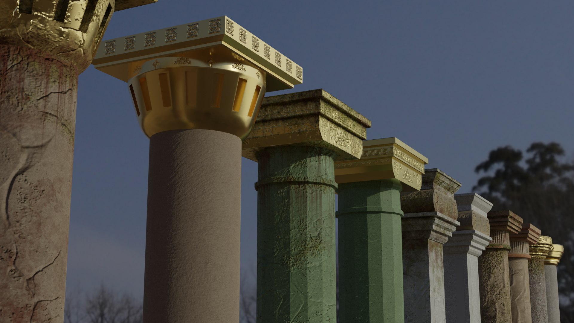 3D Ancient Columns Asset Pack - TurboSquid 1807285