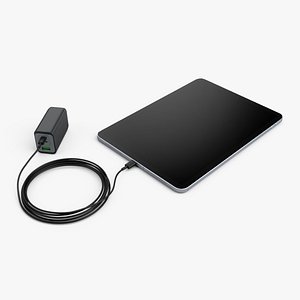 Phone Charger with Power Cable and Plug Black