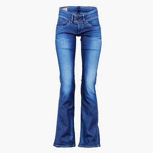 3D Dark Blue Jeans Long Trousers Remastered