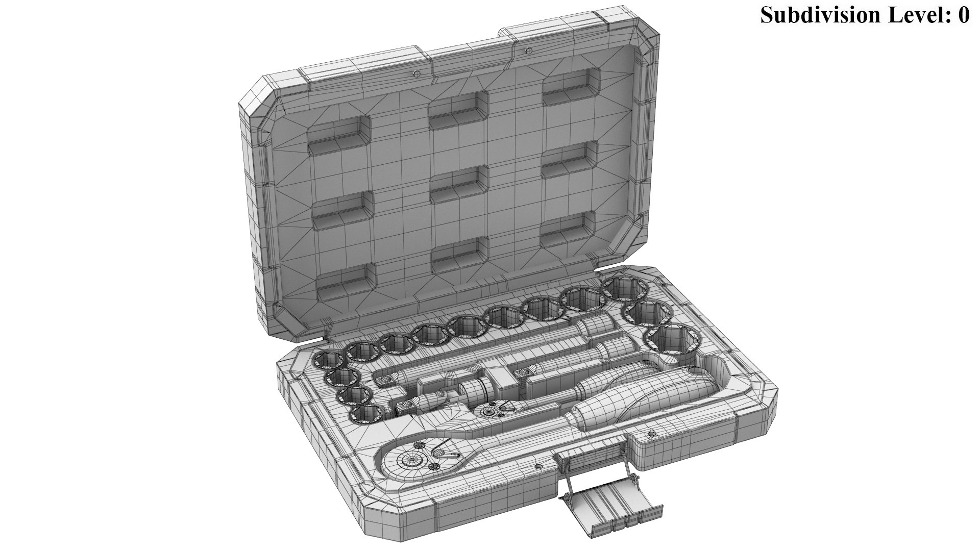 Detailed Socket Wrench Case 3D Model TurboSquid 2150348