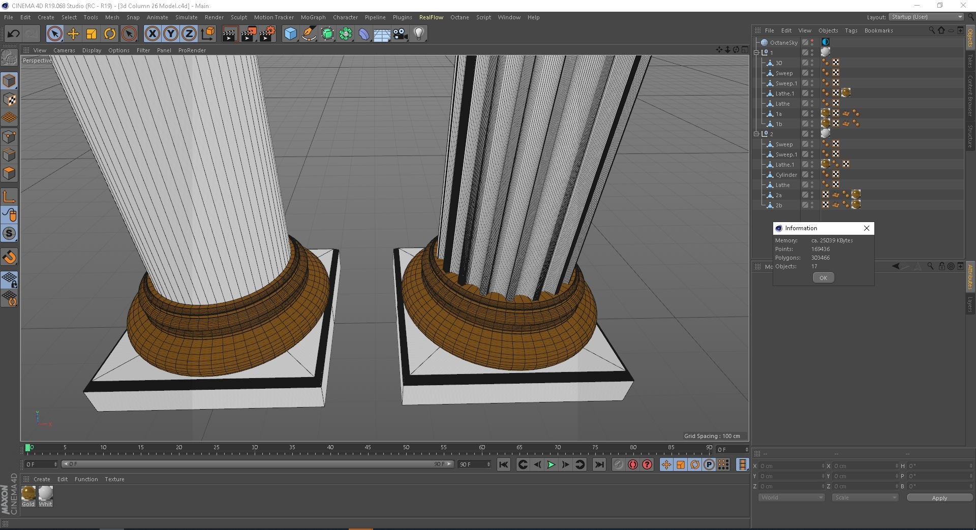Column architecture 3D model - TurboSquid 1626292