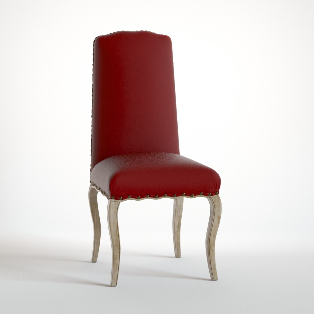3D Pottery Barn Calais Dining Chair TurboSquid 1295861