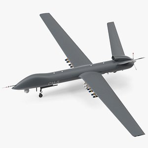 3D model CH-5 Rainbow UAV Armed