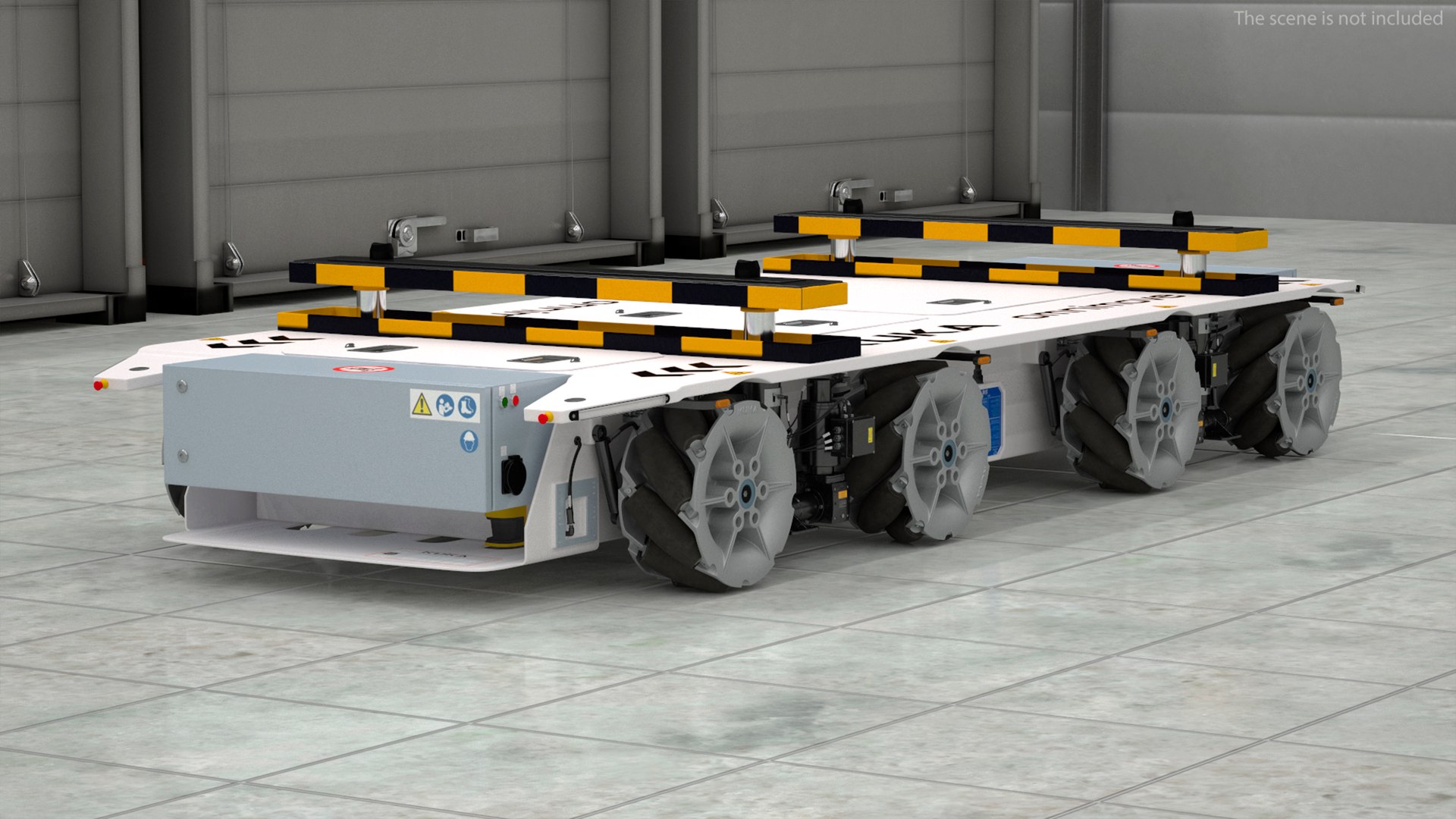 White Omnimove Mobile Platform KUKA Rigged for Cinema 4D 3D model preview