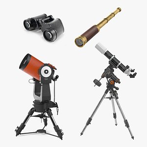 Binoculars and Telescopes Collection 3 3D