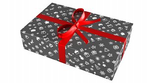 3D Christmas Present PBR 14 model