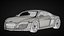 2010 Audi R8 FSI Quattro modelo 3D Supercarro diário Pioneer