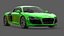 2010 Audi R8 FSI Quattro modelo 3D Supercarro diário Pioneer