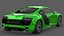2010 Audi R8 FSI Quattro modelo 3D Supercarro diário Pioneer