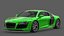2010 Audi R8 FSI Quattro modelo 3D Supercarro diário Pioneer