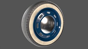 3D Classic Wheel BLUE model