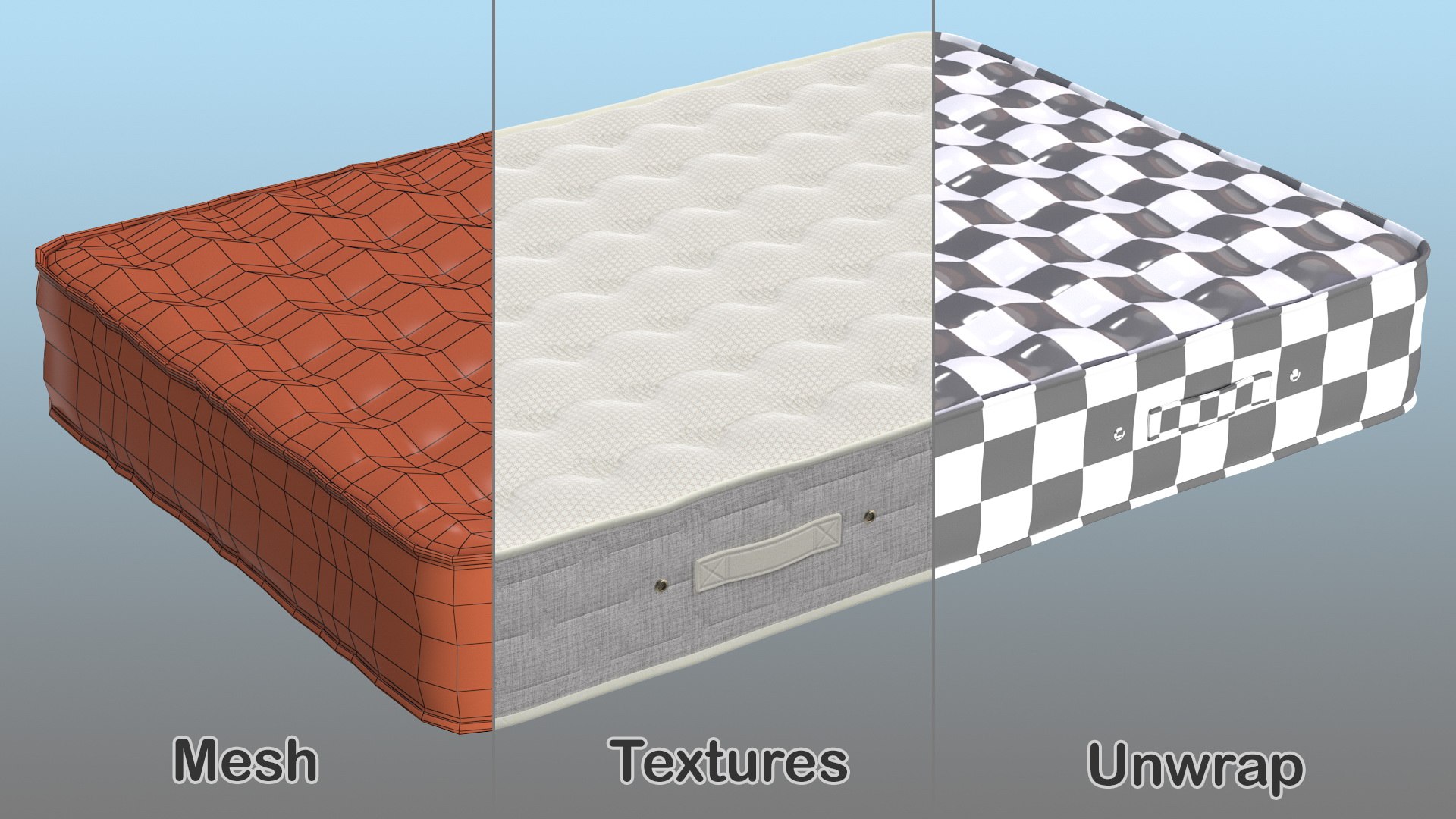 3D double size sleeping mattress https://p.turbosquid.com/ts-thumb/Oy/2oN8hk/F4UKkh0T/doublesizesleepingmattress3dsmodel007/jpg/1580853446/1920x1080/fit_q87/87ea533c64973ddfc9c96a4891570a2c84858fce/doublesizesleepingmattress3dsmodel007.jpg