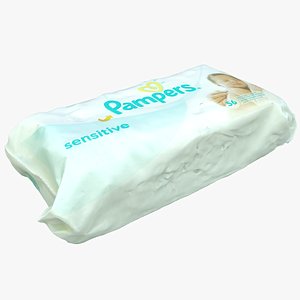 3D pack wet wipes model