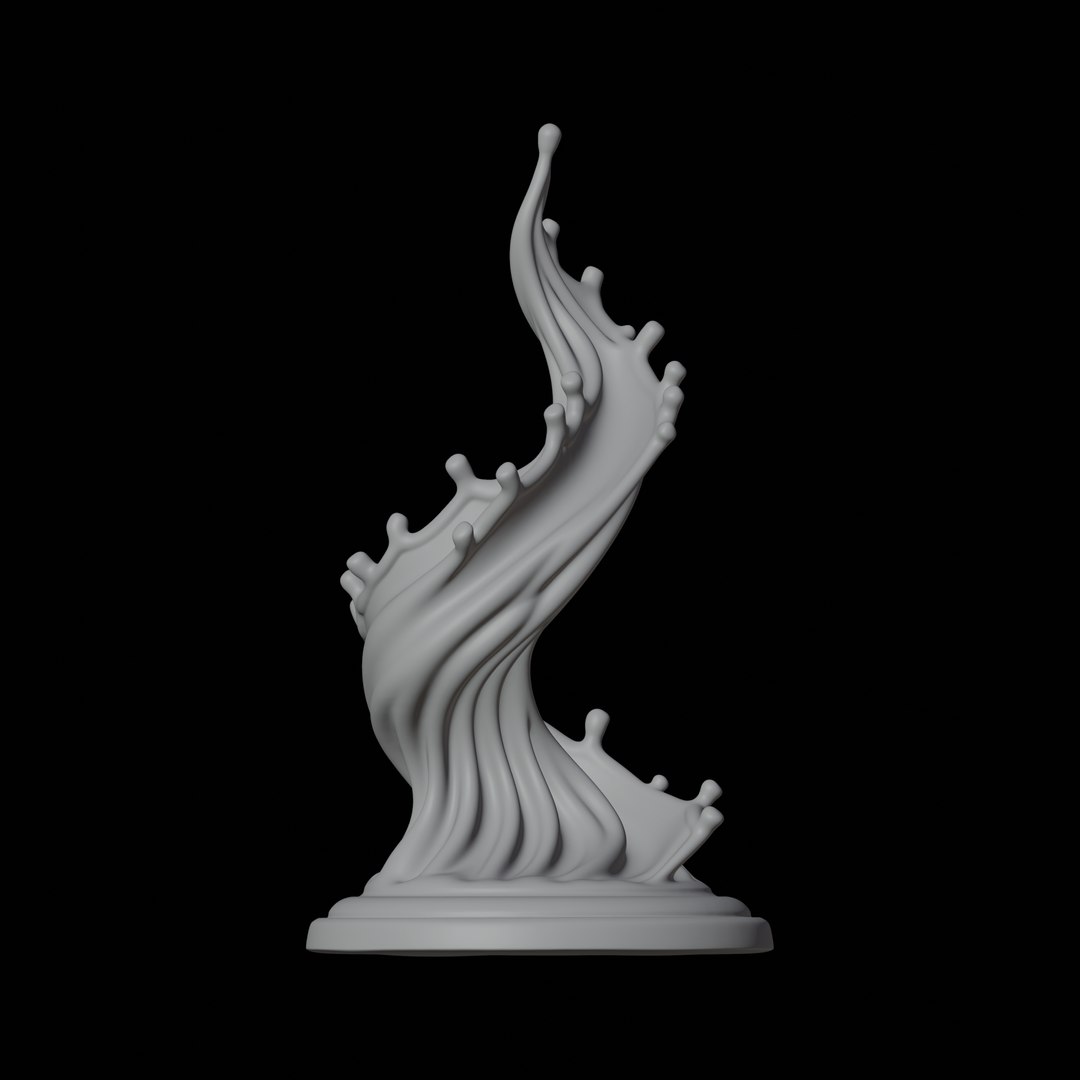 Splash Sculpture 3D Print Model 3D - TurboSquid 2543099