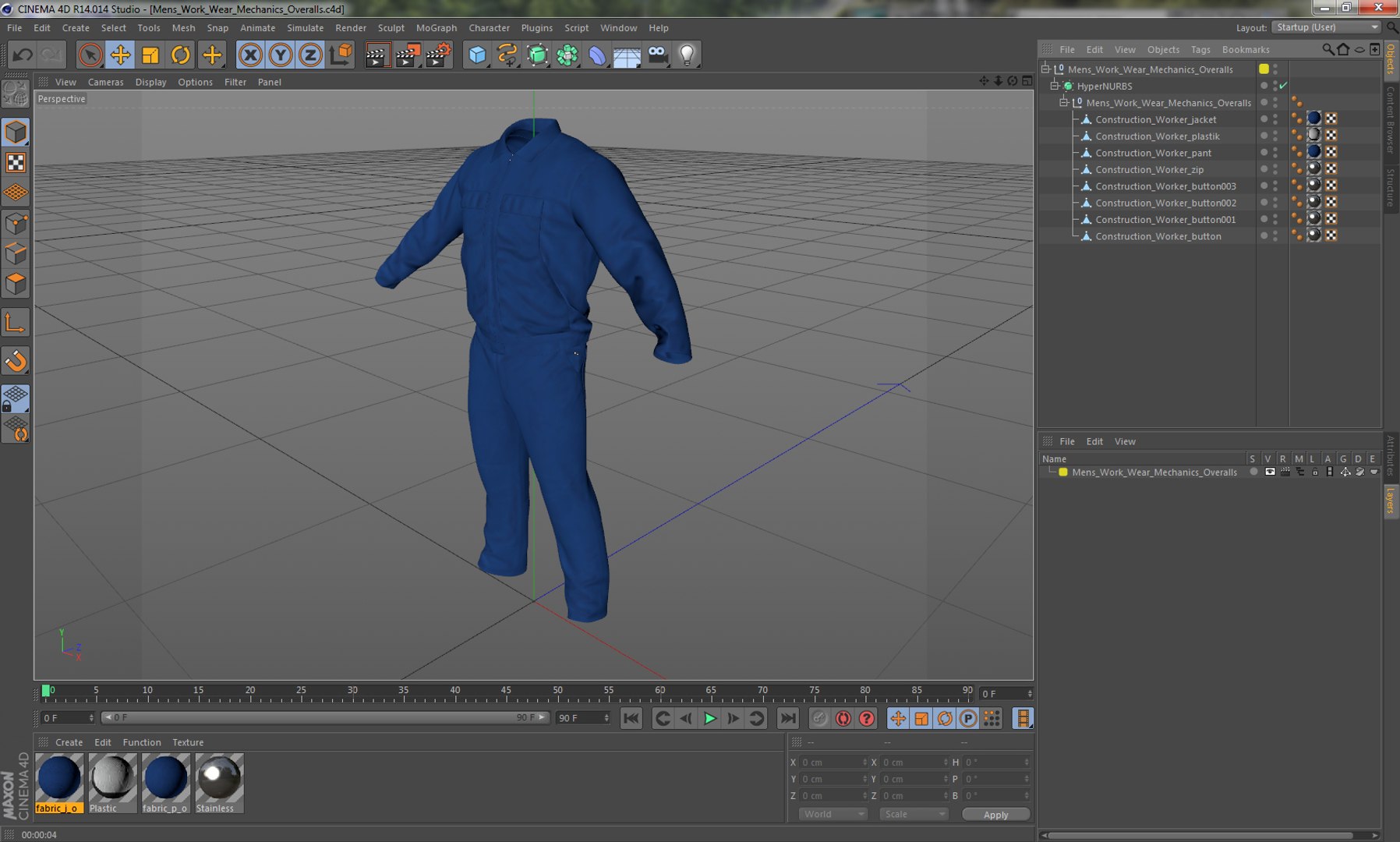 3d mens work wear mechanics