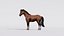Caballo marrón animado