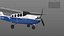Monomotor de avião Cinema 4d Rigged