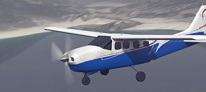 Airplane single engine Cinema 4d Rigged