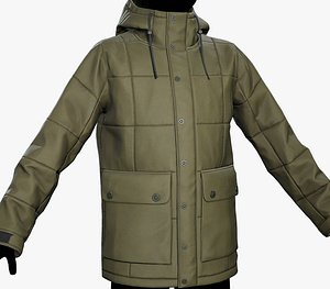 3D Light Green Winter Jacket Style 1