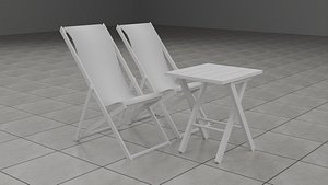 3D model Table and Chairs
