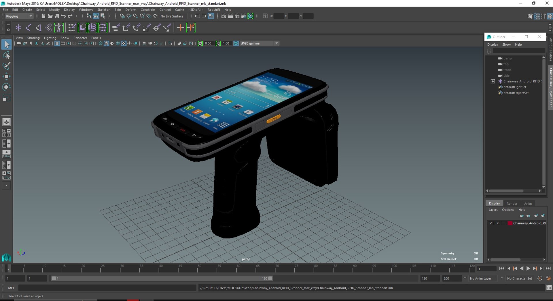 Chainway Android RFID Scanner 3D - TurboSquid 2055932