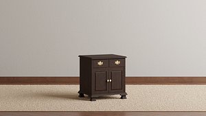 Oriental Antique Nightstand 3D