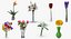 3D flowers vases model