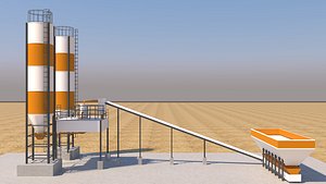 cement plant 3D model