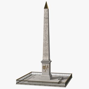 Luxor Obelisks Paris France 3D model